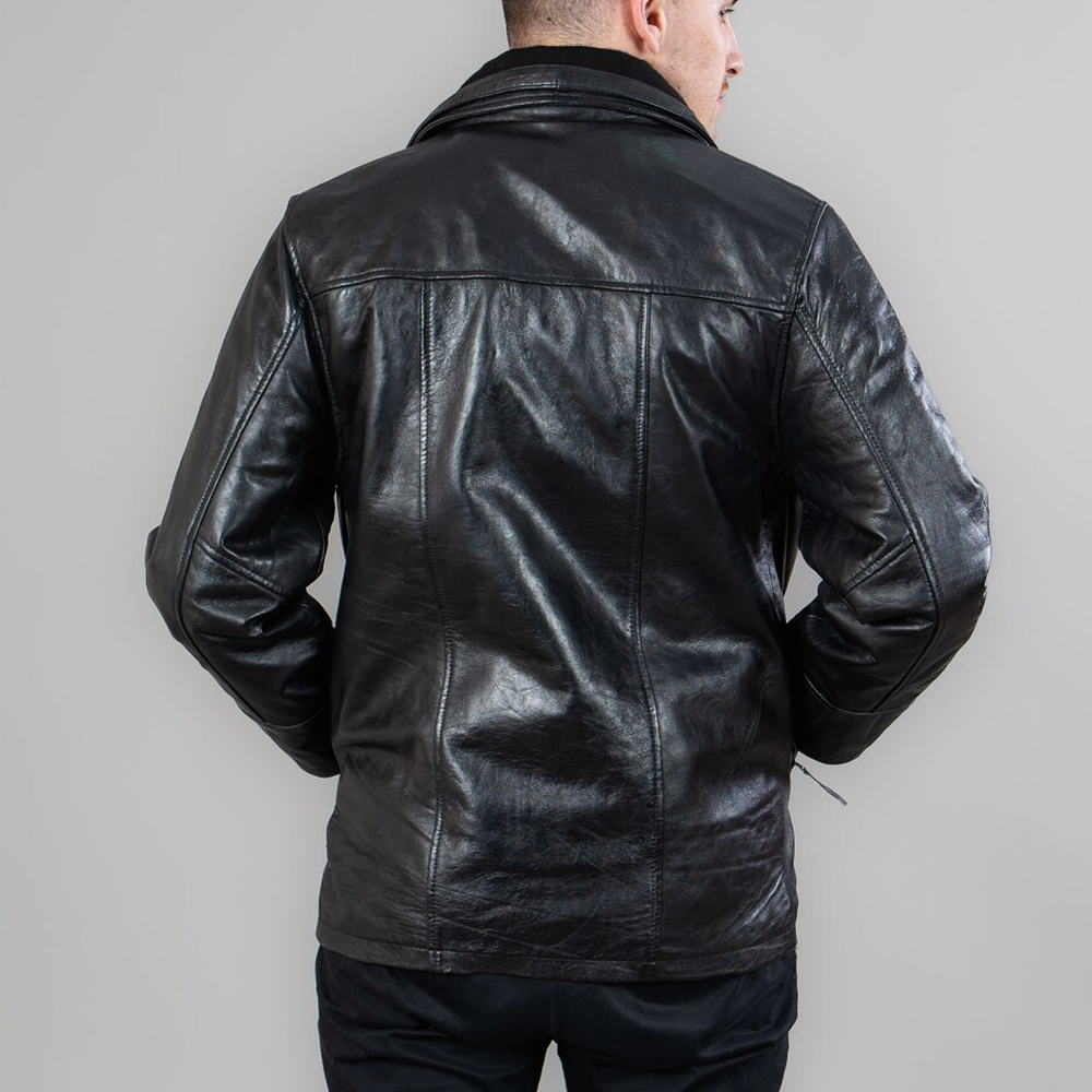 Full Sleeve Mens Casual Leather Jacket, Pattern : Plain, Color : Gray at Rs  6,500 / Piece in Delhi